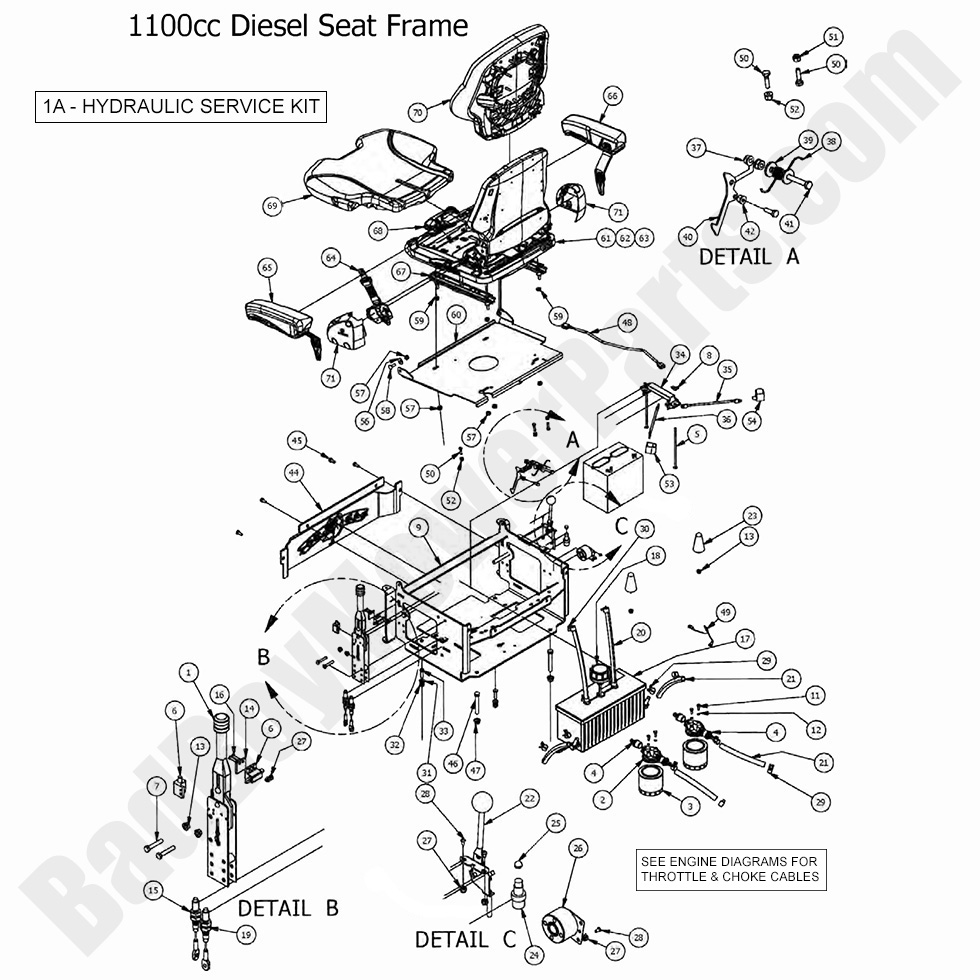 2017 Diesel - 1100cc - Seat Frame